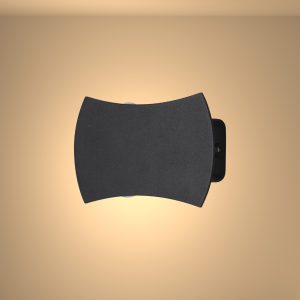 Black 4 way Up Down Outdoor Modern LED Wall Light 4000K 4W  182-03439